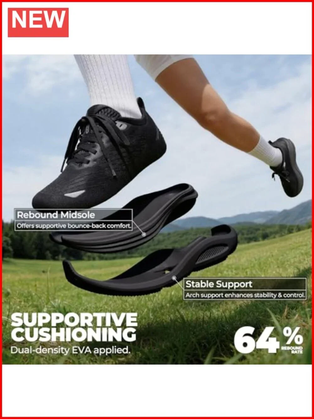 Women's Walking Sneakers Cushioned Arch Support Breathable Lightweight Athletic